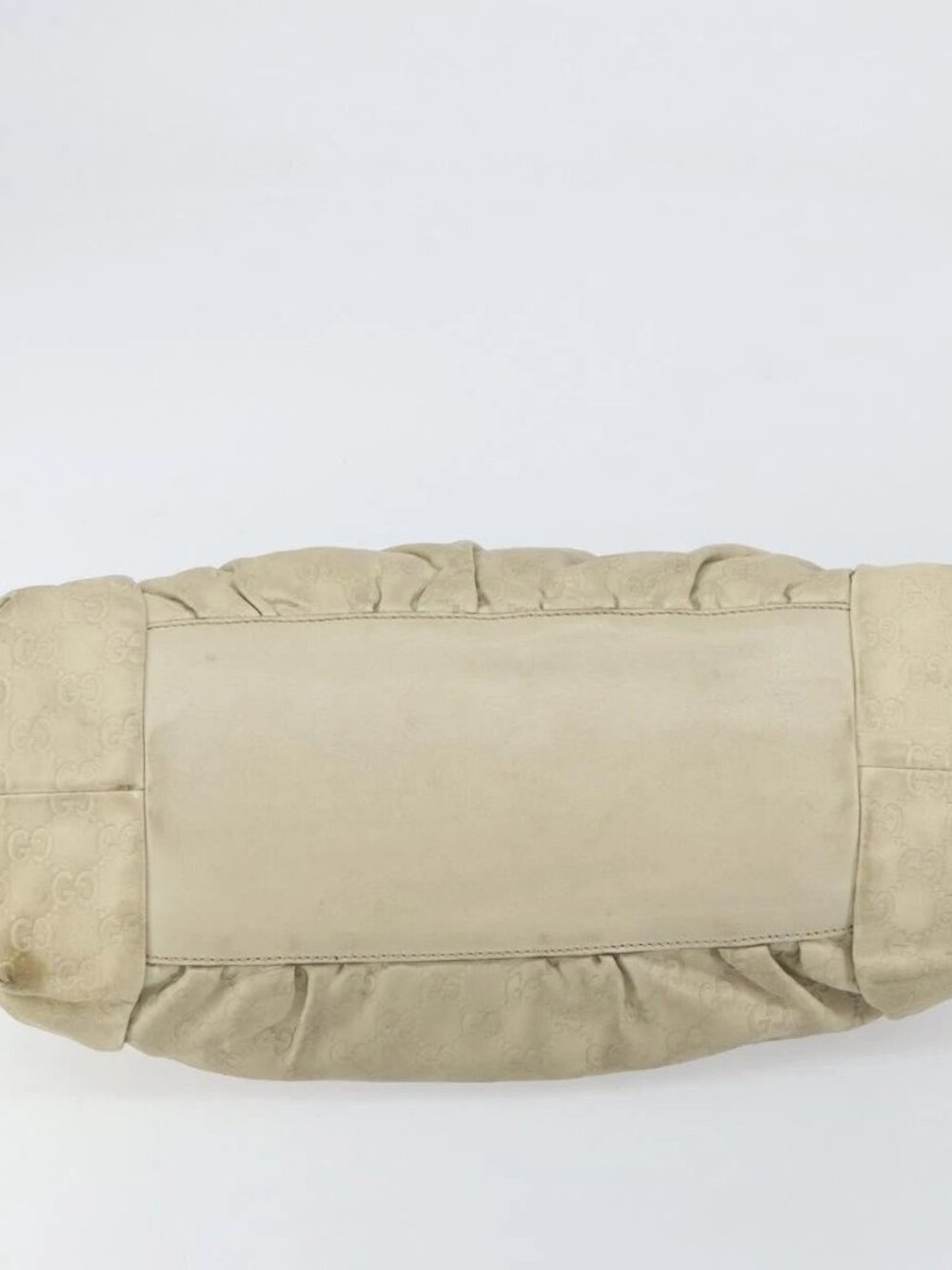 GUCCI GG Canvas Guccissima Histeria Bag Leather Ivory Gold 197020 Auth 159286 - Picture 6 of 16